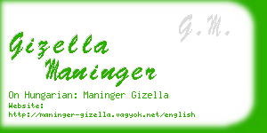 gizella maninger business card